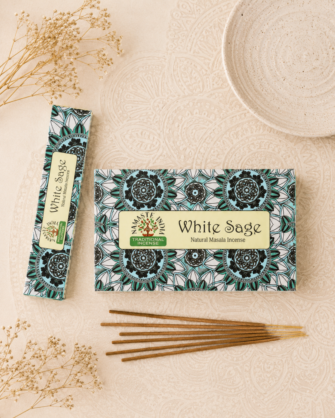 smilkalai "mandala" white sage smilkalai "mandala" white sage